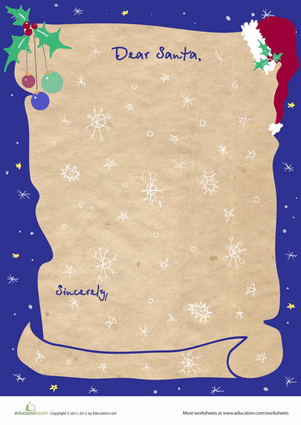 Dear Santa Template