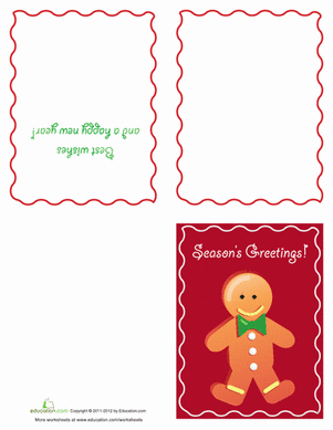 Gingerbread Man Christmas Card