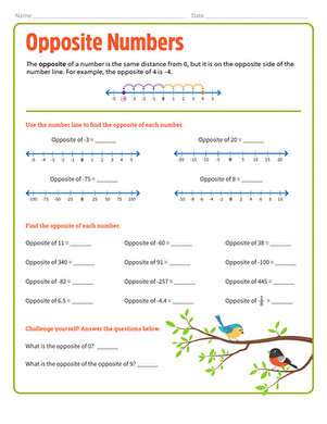 Opposite Numbers