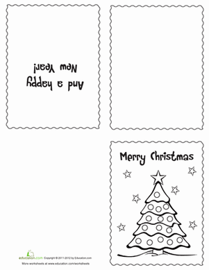 Color Your Own Christmas Cards