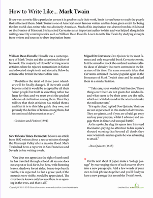 How to Write Like Mark Twain