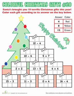 Colorful Christmas Math #20