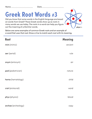 Greek Root Words #3