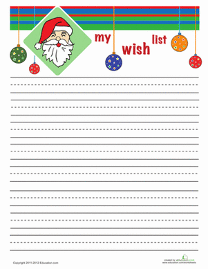Christmas Wish List for Kids