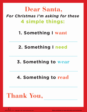 Dear Santa Letter Template
