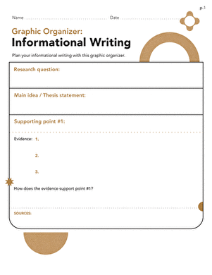 Graphic Organizer: Informational Writing