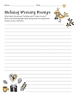 Holiday Writing Prompt