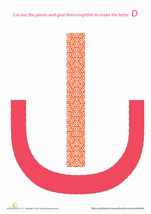 Alphabet Shapes: "D"