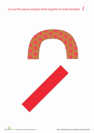 Alphabet Shapes: "J"