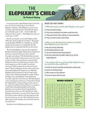The Elephant's Child: Reading Comprehension