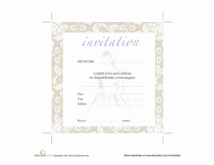 Printable Quinceañera Invitation