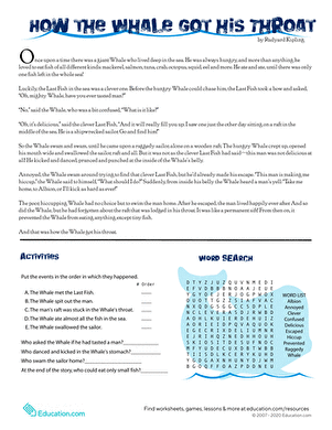 How the Whale Got His Throat: Reading Comprehension