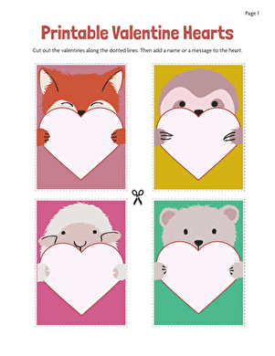 Printable Valentine Hearts