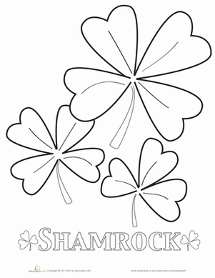 Shamrock Coloring Sheet