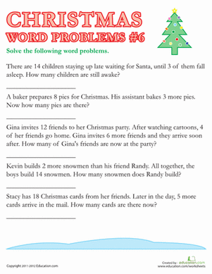 Christmas Word Problems #6