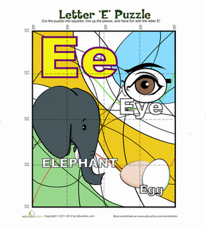 Letter "E" Puzzle