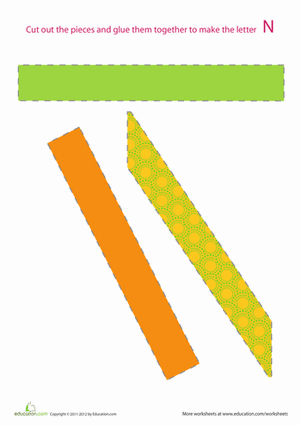 Alphabet Shapes: "N"