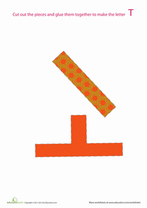 Alphabet Shapes: "T"