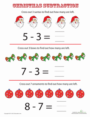 Christmas Picture Subtraction #2