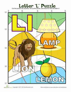 Letter "L" Puzzle