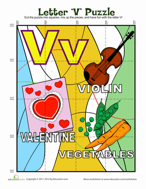 Letter "V" Puzzle