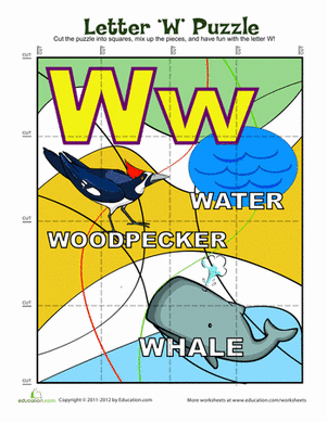 Letter "W" Puzzle