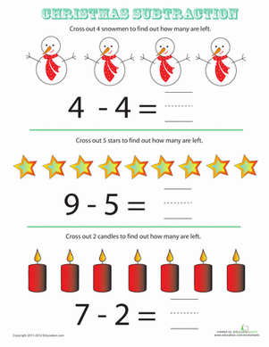 Christmas Picture Subtraction #3