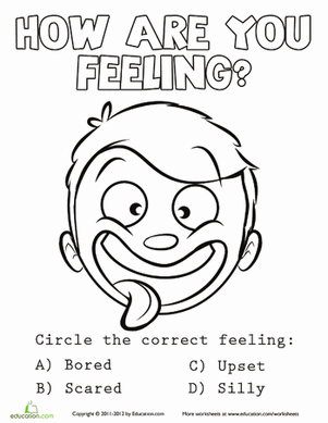 Emotions Coloring Sheet #4