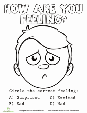 Emotions Coloring Sheet #8