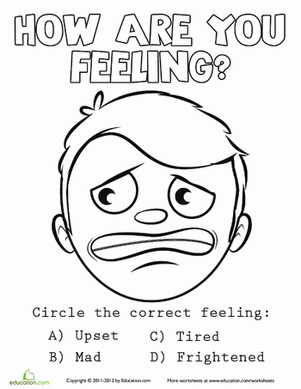 Emotions Coloring Sheet #10