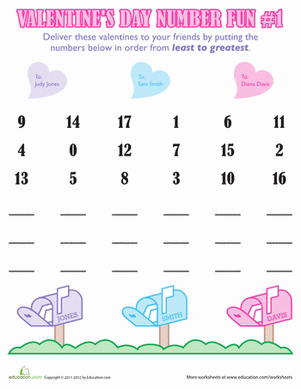 Valentine's Day Number Fun #1