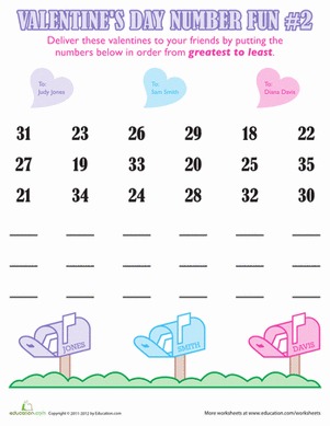 Valentine's Day Number Fun #2