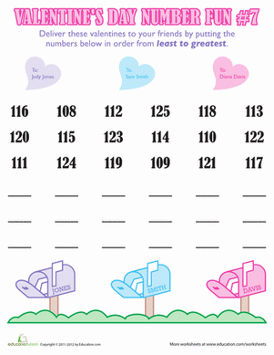 Valentine's Day Number Fun #7