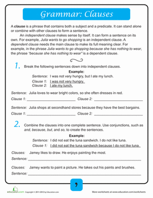 Grammar Review: Clauses