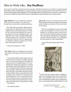 How to Write Like Ray Bradbury