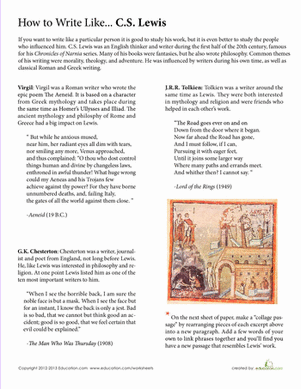 How to Write Like C.S. Lewis