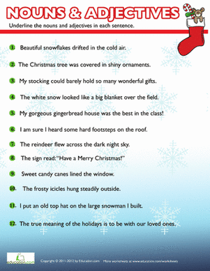 Christmas Nouns and Adjectives #2