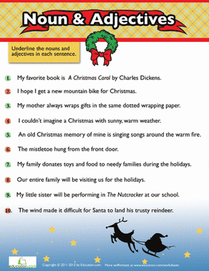 Christmas Nouns and Adjectives #3