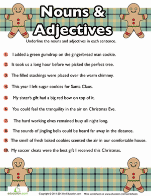 Christmas Nouns and Adjectives #4
