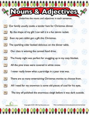 Christmas Nouns and Adjectives #6