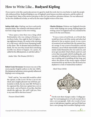 How to Write Like Rudyard Kipling