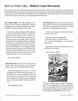 How to Write Like Robert Louis Stevenson