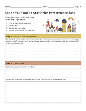 Share Your Data: Statistics Performance Task