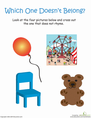 Odd Word Out: Rhyming Words With Fair