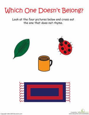 Words That Rhyme with "Bug": Which One Doesn't Belong?