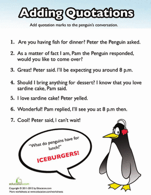 Quotation Marks Quiz #1