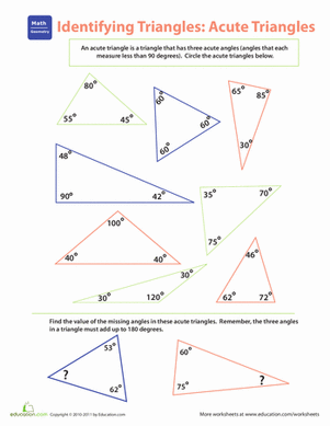 Identifying Triangles: Acute Triangles