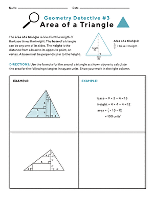 Geometry Detective: Area of a Triangle #3
