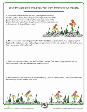 Word Problems: How Does Your Garden Grow?