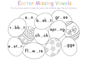 Easter Alphabet: Vowels